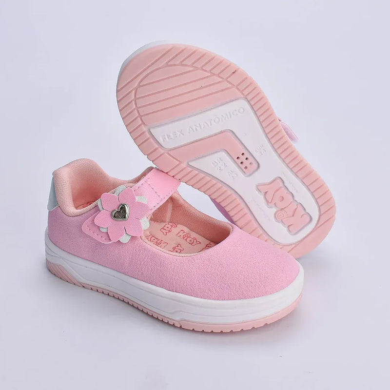 Tênis Infantil Menina Kidy Happy Rosa | Conforto, Leveza e Estilo para o Dia a Dia