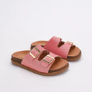 Sandália Papete Infantil Menina Kidy Fashion Com Fivela Nude