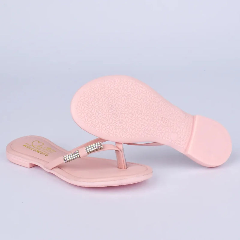 Sandália Rasteira Infantil Kidy Flat Ibiza Nude com Tereré - Confortável e Estilosa