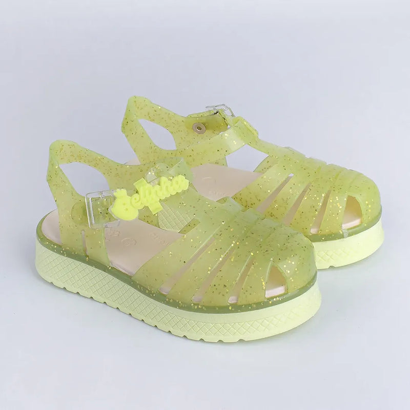 Sandália Kidy Gloss Belinha Amarelo Gliter