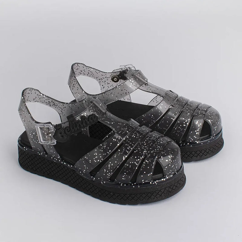 Sandália Kidy Gloss Belinha Fume Gliter