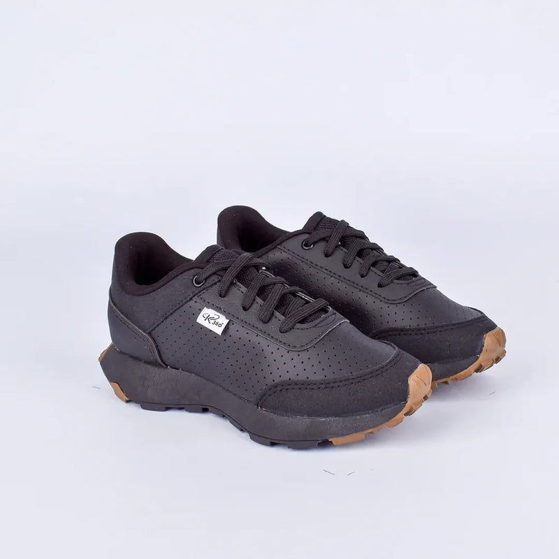 Tênis Infantil Menino K360 Jogger Conforto e Amortecimento Preto Kidy