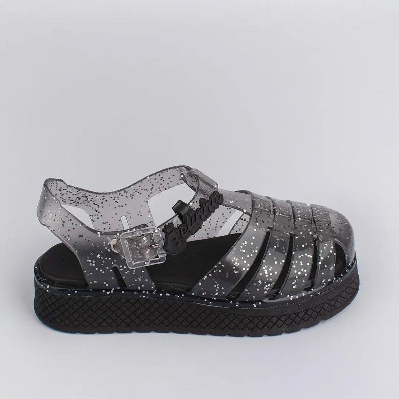 Sandália Kidy Gloss Belinha Fume Gliter