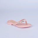 Sandália Rasteira Infantil Kidy Flat Ibiza Nude com Tereré - Confortável e Estilosa