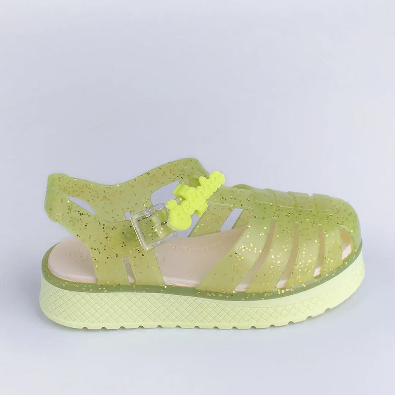 Sandália Kidy Gloss Belinha Amarelo Gliter