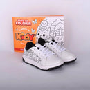 Tênis Astral Kidy Goods Branco e Preto + Livro para Colorir Kidy Goods