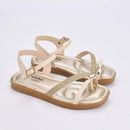 Rasteira Flat Marfim Ouro