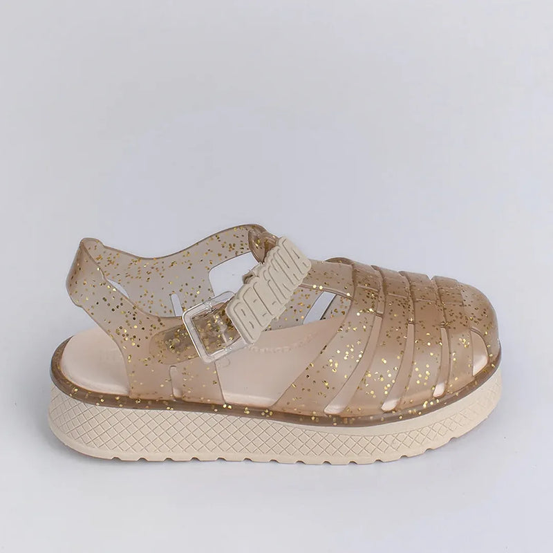 Sandália Kidy Belinha Gloss Ouro Glitter