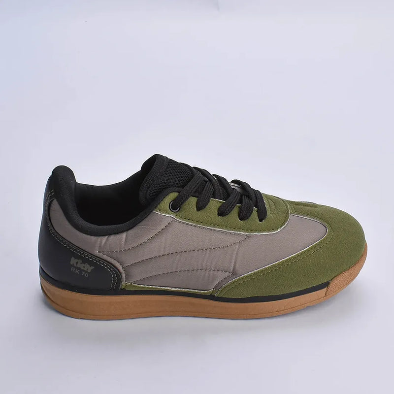 Tênis Infantil Menino Kidy RK 70 Verde Musgo com Preto