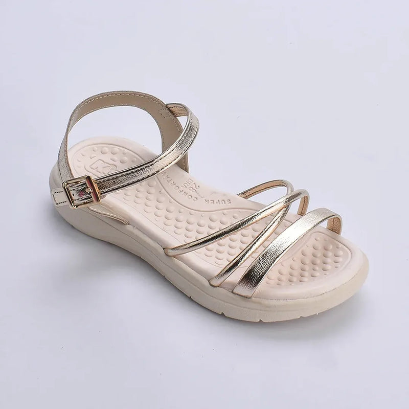 Sandália Kidy Fly Ouro + Kidy Goods Livro de Colorir