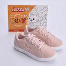 Tenis Hype Kidy Goods Nude + Livro de Colorir Kidy Goods