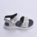 Sandália Kidy Toys Branco e Azul Marinho + Livro de Colorir Kidy Goods