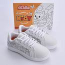 Tenis Hype Kidy Goods Branco + Livro de Colorir Kidy Goods