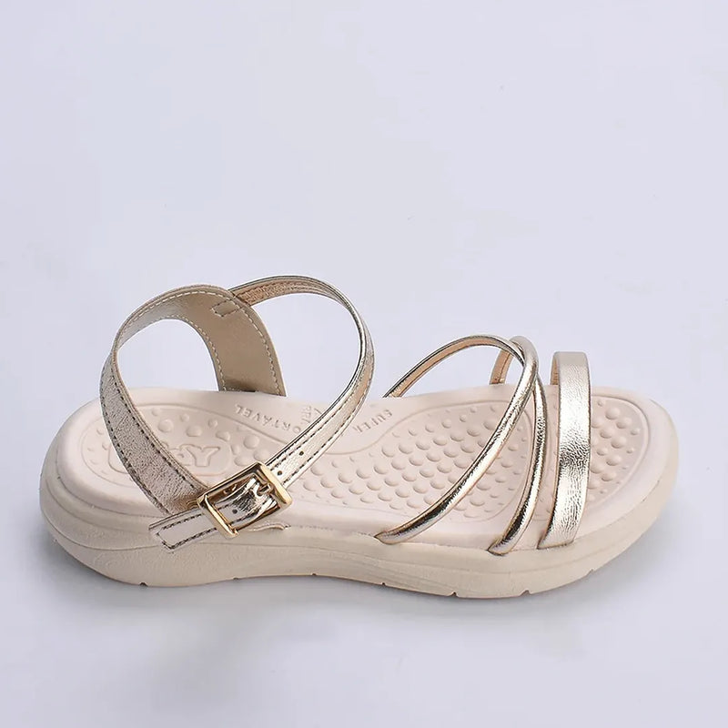 Sandália Kidy Fly Ouro + Kidy Goods Livro de Colorir