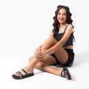 Sandália Infantil Plataforma Belinha Preto Gliter